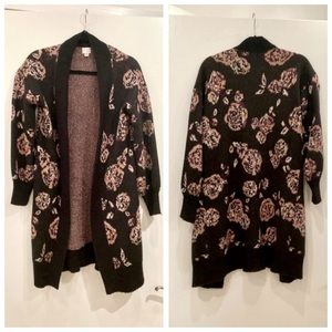 A New Day Rose Patterned Duster
